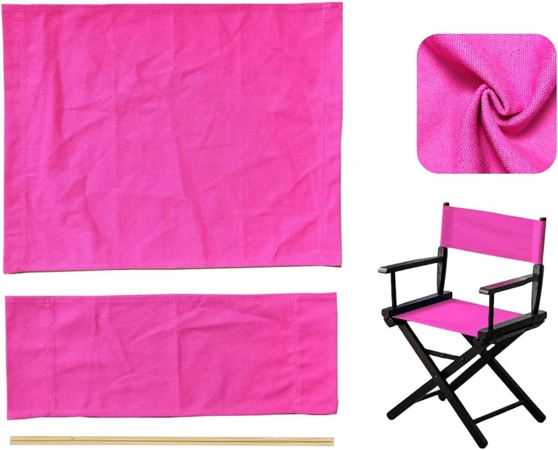 wonofa 1 Set Director Chair Canvas Replacement with Wood Stick,21.2" L x 16.1" W Portable Replacement Cover Canvas for Directors Chair,Casual Home Director Chair Replacement Canvas (Rose Red) - Image 1